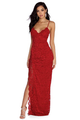 Selene Formal Scalloped Lace Dresses