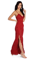 Vestidos formales de encaje festoneado Selene