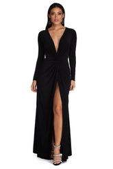 Cameron Formelle Kleider mit Twist-Knoten