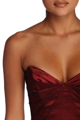 Brielle Formelle Taft-Kleider mit Herzausschnitt