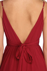 Alina Formelle ärmellose Chiffonkleider