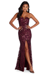 Paulina Formal High Slit Sequin Dresses