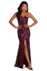Paulina Formal High Slit Sequin Dresses
