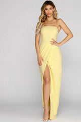 Serena Strapless Wrap Gown