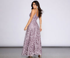 Amaya Mesh Embroidered A-Line Dresses