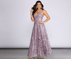 Amaya Mesh Embroidered A-Line Dresses