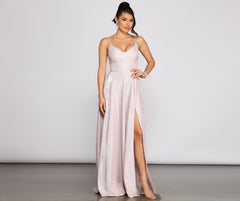 Noelle Formal Woven Glitter Ball Gown