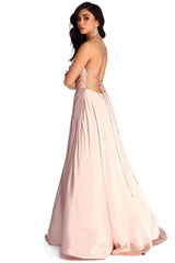 Aurelia Formelle Satin-Gitterkleider