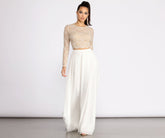 Baylee – Zweiteilige Chiffonkleider mit Jakobsmuschel- und Glitzerspitze