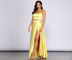 Naomi Satin Two Piece Dresses