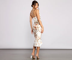 Ruffled For Florals Midi Dresses