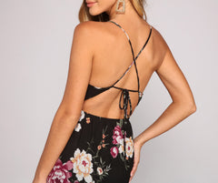 Vestidos largos de malla con estampado floral