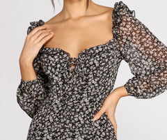 Ruffle Me Up Chiffon-Minikleider