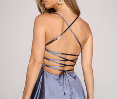 A Moment In Satin Skater Dresses