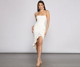 Add Some Flair Ruffle Detail Midi Dresses