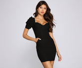 Ready For My Closeup Puff Sleeve Mini Dresses