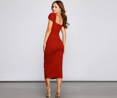 Vestidos midi elegantes con botones