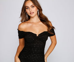 Born To Glow Glitter Ruffled Mini Dresses