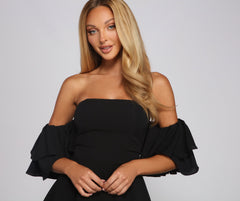 Vestidos mini de corte A con volantes deslumbrantes