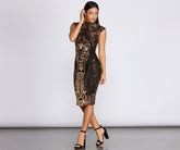 Sequin Diva Midi Dresses