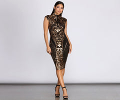 Sequin Diva Midi Dresses