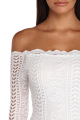 Crocheted With Love Off Shoulder Dress