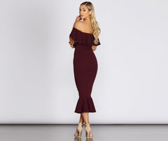 Vestidos midi con volantes y listos para usar