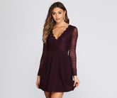 Secret Obsession Lace Skater Dresses