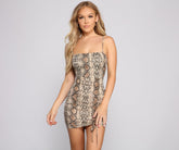 Minivestidos con lazo lateral Snake A Difference