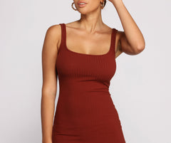 Need For Basics Ribbed Midi Dresses