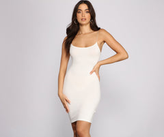 Classic Chic Scoop Neck Knit Mini Dresses