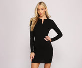 Vestidos cortos acanalados con botones y estilo casual