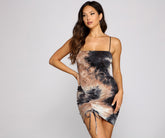 Minivestidos fruncidos con teñido anudado de So Glam