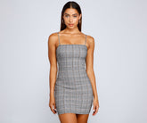 Minivestidos a cuadros muy chic