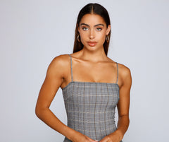 Minivestidos a cuadros muy chic