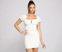 So Fab Ruffled And Smocked Mini Dresses