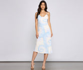 Splash Of Style Tie Dye Midi Dresses