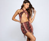 Minivestido con corte de cachemira de Double Take