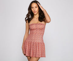 Süßes und kokettes Skaterkleid mit Blümchenmuster