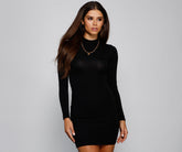 Minivestidos de cuello alto con un estilo sencillo