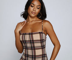 Vestidos mini a cuadros sin mangas So Fab