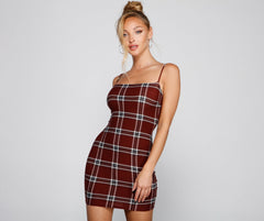 Pretty In Plaid Mini Dresses