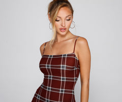 Pretty In Plaid Mini Dresses