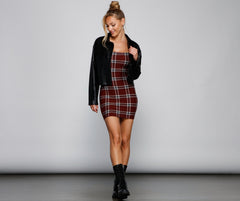 Pretty In Plaid Mini Dresses