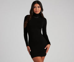 Back To Basics Turtleneck Mini Dresses