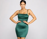 Sleek Vibes Satin Mini Dresses