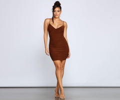 Simple And Chic Ruched Mini Dresses