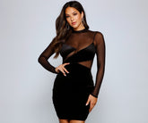 Stay Sultry Minikleider aus Samt und Netz