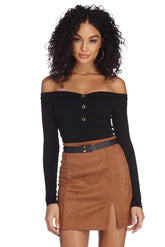 Always Button In Knit Bodysuit