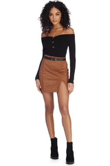 Always – Strick-Body mit Knopfleiste